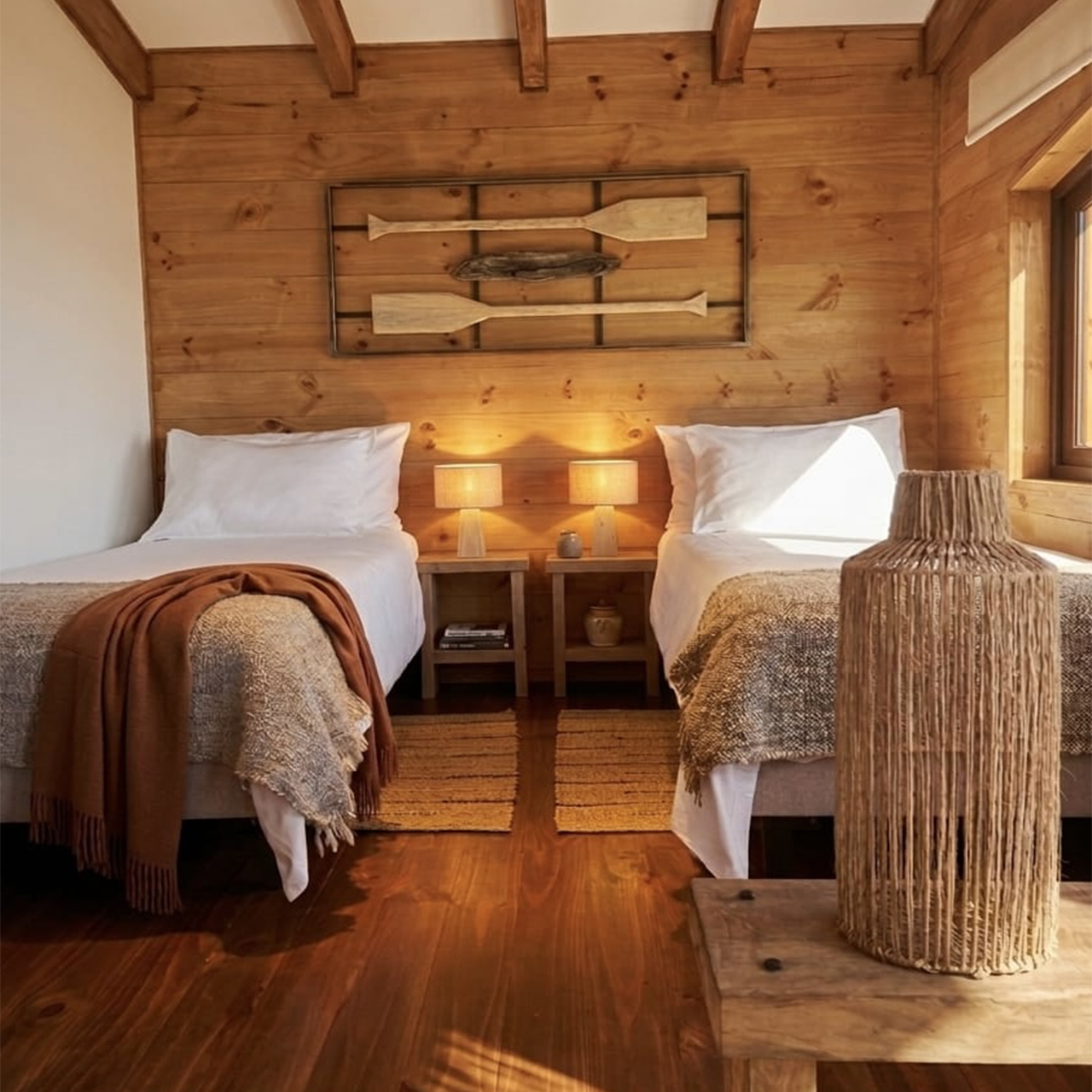 Dormitorio con cama doble