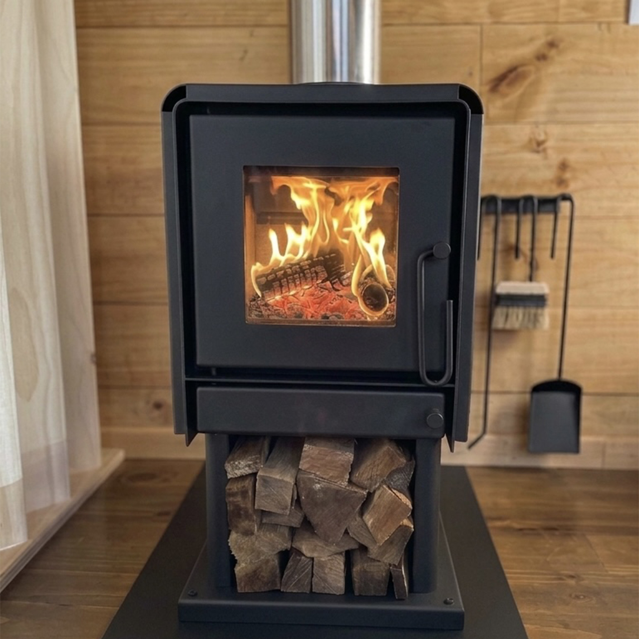 Salón con chimenea